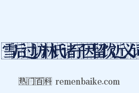 雪后过访林氏诸子因留饮近义词是什么意思的图片